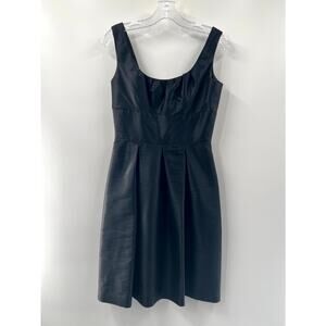 Alfred Sung Womens Black Solid Scoop Neck Sleeveless Fit & Flare Mini Dress Sz 2